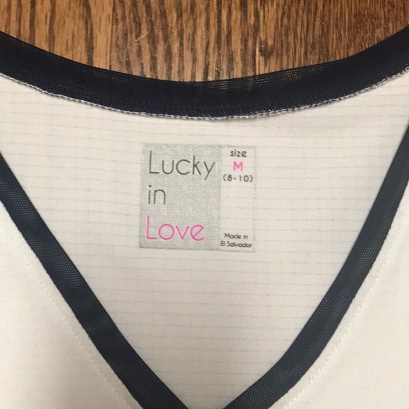 Lucky in Love Muscle V Tie Back Tank - Picture 4 of 8